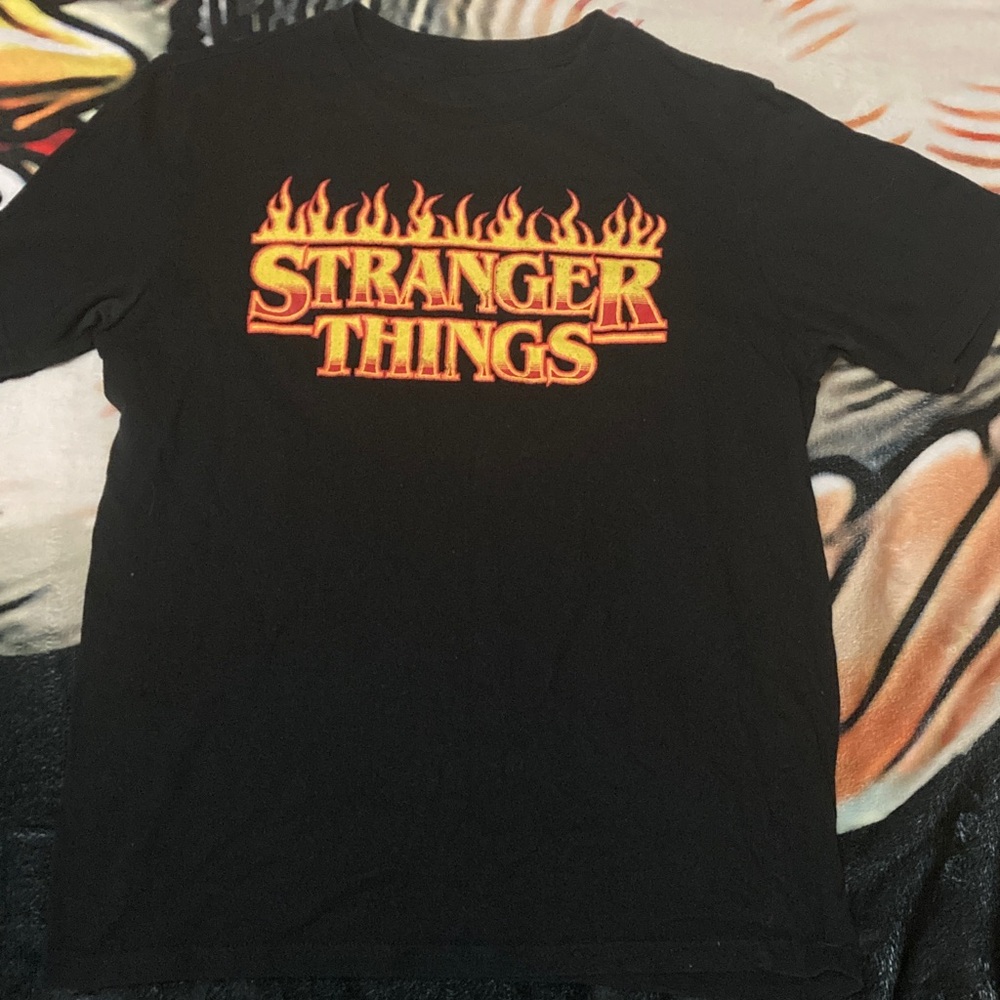 Black Stranger Things Short Sleeve Tee